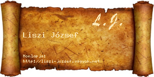 Liszi József névjegykártya
